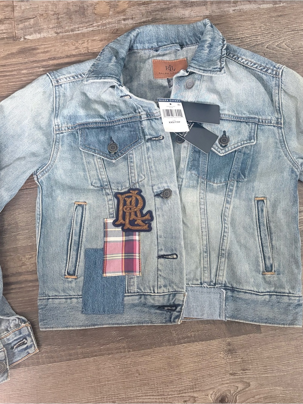 Ralph Lauren Denim•Jean Jacket Patchwork•Patches XXS NEW NWT